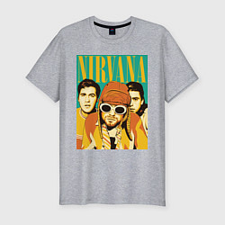 Футболка slim-fit Nirvana, цвет: меланж