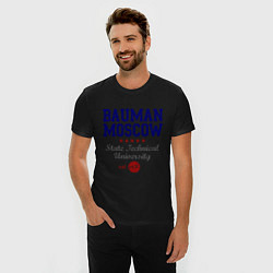 Футболка slim-fit Bauman STU, цвет: черный — фото 2