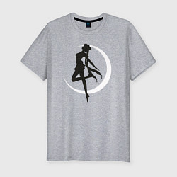 Мужская slim-футболка Луна