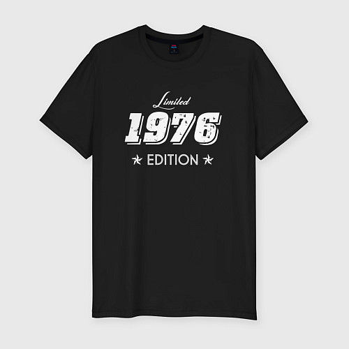 Мужская slim-футболка Limited Edition 1976 / Черный – фото 1