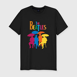Футболка slim-fit The beatles - umbrellas, цвет: черный