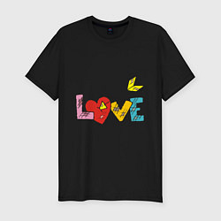 Футболка slim-fit Cartoon Love, цвет: черный