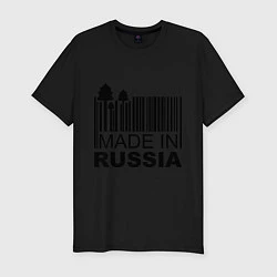 Мужская slim-футболка Made in Russia штрихкод