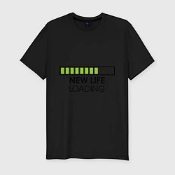 Мужская slim-футболка New life. Loading
