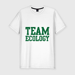 Мужская slim-футболка Команда экологов