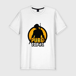 Футболка slim-fit PUBG Top 1, цвет: белый