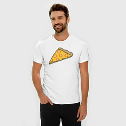 Футболка slim-fit Bitcoin Pizza, цвет: белый — фото 2