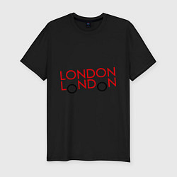 Футболка slim-fit Автобус LONDON, цвет: черный