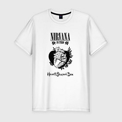 Мужская slim-футболка Nirvana in utero сердце