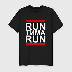 Футболка slim-fit Run Тима Run, цвет: черный