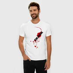 Футболка slim-fit Drop of blood, цвет: белый — фото 2