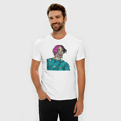 Футболка slim-fit Lil Peep: Zombie Face, цвет: белый — фото 2