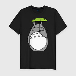 Футболка slim-fit Totoro с зонтом, цвет: черный