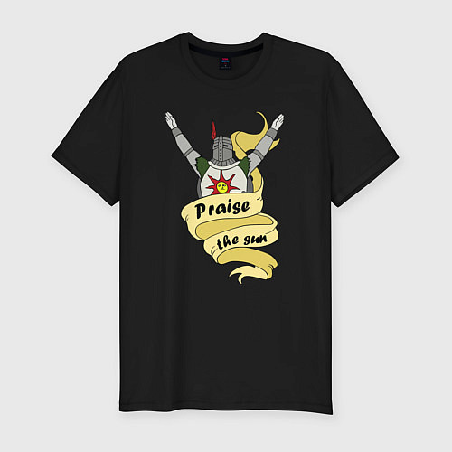 Мужская slim-футболка Praise the Sun / Черный – фото 1