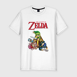 Футболка slim-fit Zelda: Tri force heroes, цвет: белый