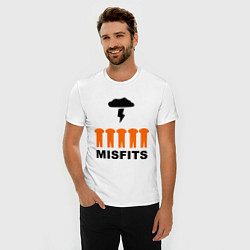 Футболка slim-fit Misfits Volt, цвет: белый — фото 2