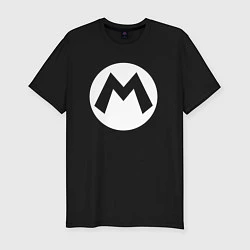 Мужская slim-футболка Символ Марио