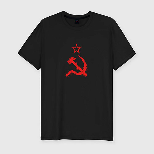 Мужская slim-футболка Atomic Heart: СССР / Черный – фото 1