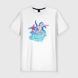 Футболка slim-fit Tentacles Ahegao, цвет: белый