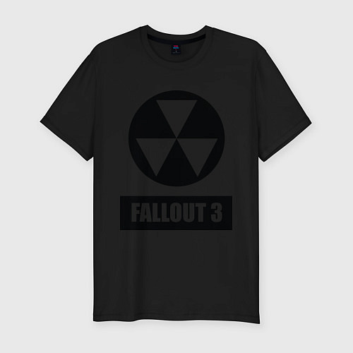 Мужская slim-футболка Fallout 3 / Черный – фото 1