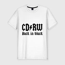 Мужская slim-футболка CD RW - Back in black