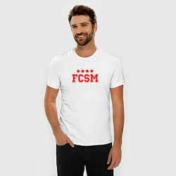 Футболка slim-fit FCSM Club, цвет: белый — фото 2