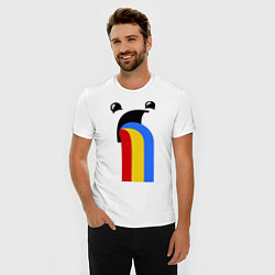 Футболка slim-fit Funny Rainbow, цвет: белый — фото 2