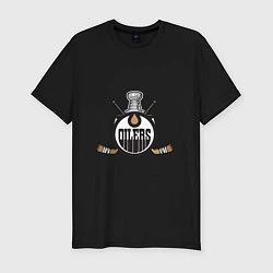 Футболка slim-fit Edmonton Oilers Hockey, цвет: черный