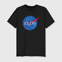 Футболка slim-fit Elon NASA, цвет: черный