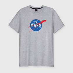 Мужская slim-футболка Elon Musk: To Mars