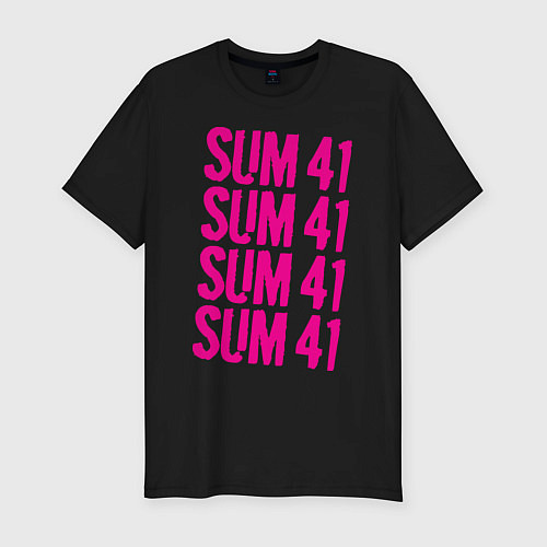 Мужская slim-футболка Sum 41: Magenta / Черный – фото 1