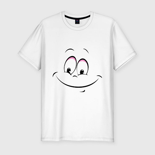 Мужская slim-футболка Позитив со всех сторон / Белый – фото 1
