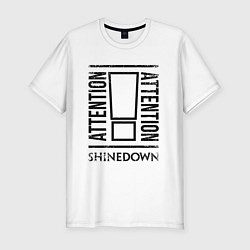 Футболка slim-fit Shinedown: Attention, цвет: белый