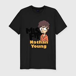 Футболка slim-fit Misfits: Nathan Young, цвет: черный