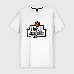 Мужская slim-футболка Basketball: I love this game