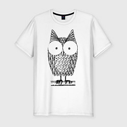 Мужская slim-футболка Owl grafic