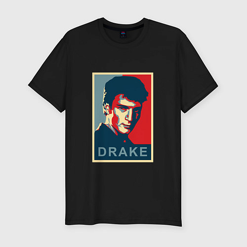 Мужская slim-футболка Drake / Черный – фото 1
