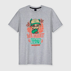 Мужская slim-футболка Salmon Run