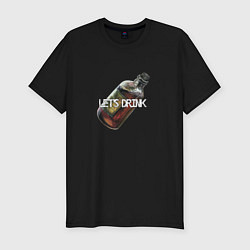 Футболка slim-fit Bloodborne: Lets Drink, цвет: черный