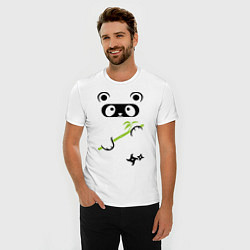 Футболка slim-fit Panda ninja, цвет: белый — фото 2