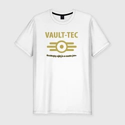 Футболка slim-fit Vault Tec, цвет: белый