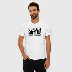 Футболка slim-fit Dunder Mifflin, цвет: белый — фото 2