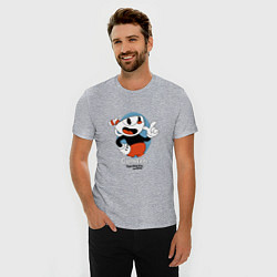 Футболка slim-fit Cuphead Mugman, цвет: меланж — фото 2