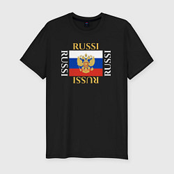 Футболка slim-fit GUCCI RUSSI, цвет: черный