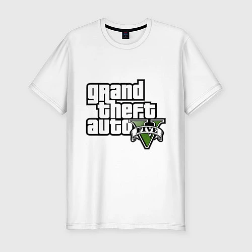 Мужская slim-футболка GTA Five / Белый – фото 1