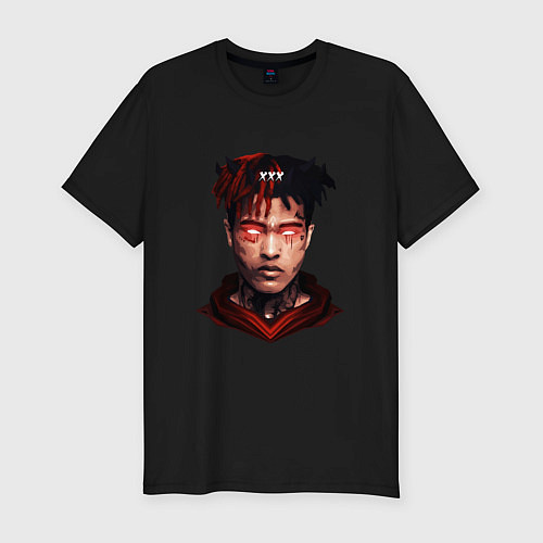 Мужская slim-футболка XXXtentacion: Evil Demon / Черный – фото 1