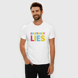 Футболка slim-fit Everybody Lies, цвет: белый — фото 2