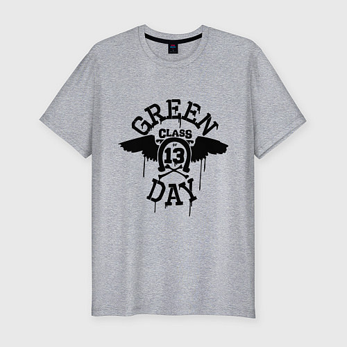 Мужская slim-футболка Green Day: Class of 13 / Меланж – фото 1