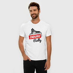 Футболка slim-fit EDNURO Rally, цвет: белый — фото 2