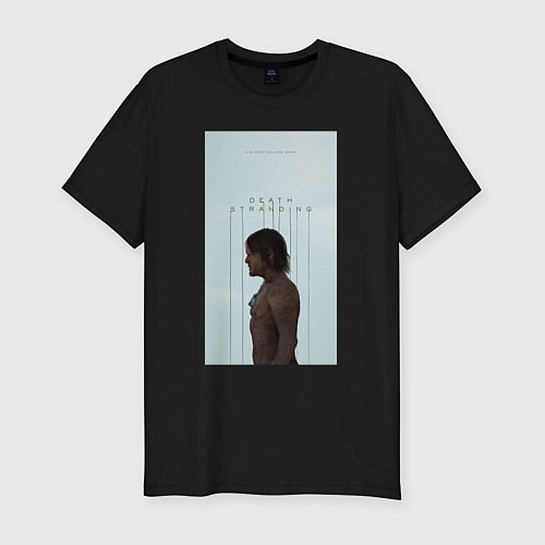 Мужская slim-футболка DEATH STRANDING / Черный – фото 1